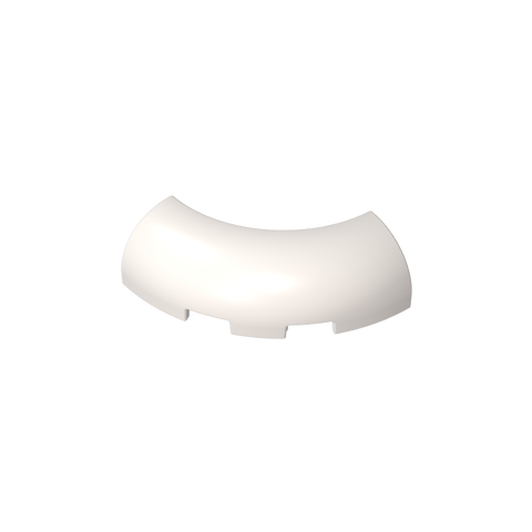 Gobricks,Brick Round Corner 3 x 3 x 1 with Bottom Cut Outs [No Studs] [1/4 Arch],65617