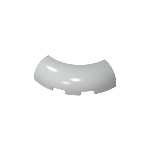 Gobricks,Brick Round Corner 3 x 3 x 1 with Bottom Cut Outs [No Studs] [1/4 Arch],65617
