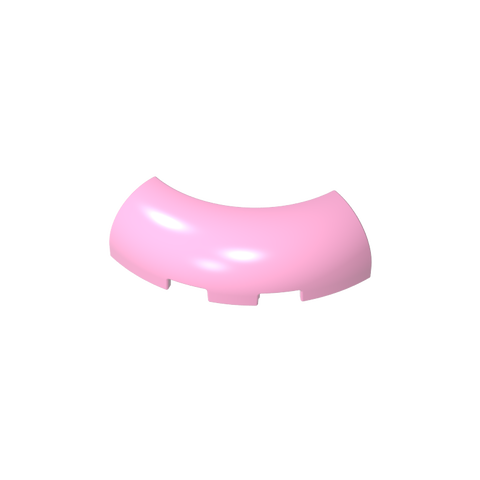 Gobricks,Brick Round Corner 3 x 3 x 1 with Bottom Cut Outs [No Studs] [1/4 Arch],65617