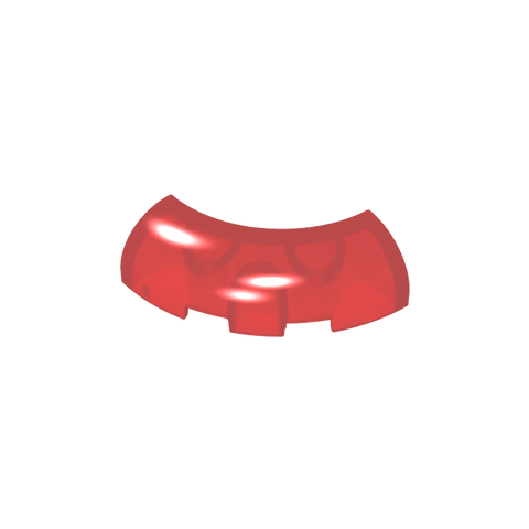 Gobricks,Brick Round Corner 3 x 3 x 1 with Bottom Cut Outs [No Studs] [1/4 Arch],65617