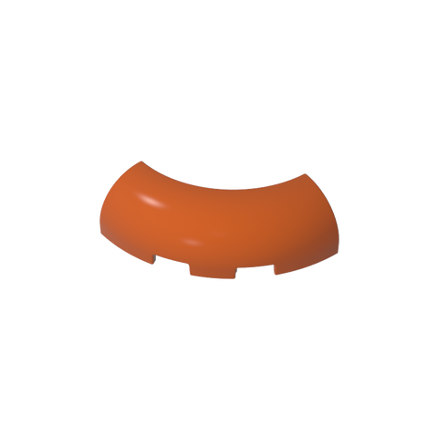 Gobricks,Brick Round Corner 3 x 3 x 1 with Bottom Cut Outs [No Studs] [1/4 Arch],65617