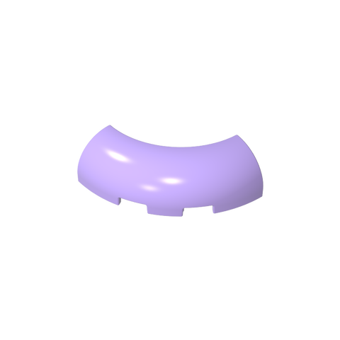 Gobricks,Brick Round Corner 3 x 3 x 1 with Bottom Cut Outs [No Studs] [1/4 Arch],65617