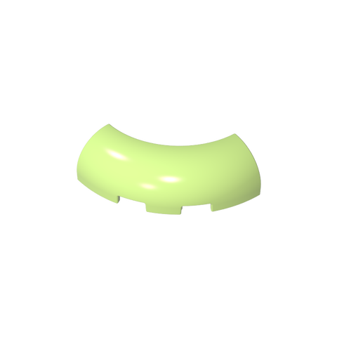 Gobricks,Brick Round Corner 3 x 3 x 1 with Bottom Cut Outs [No Studs] [1/4 Arch],65617