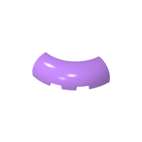 Gobricks,Brick Round Corner 3 x 3 x 1 with Bottom Cut Outs [No Studs] [1/4 Arch],65617