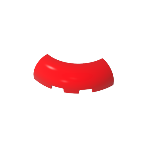 Gobricks,Brick Round Corner 3 x 3 x 1 with Bottom Cut Outs [No Studs] [1/4 Arch],65617