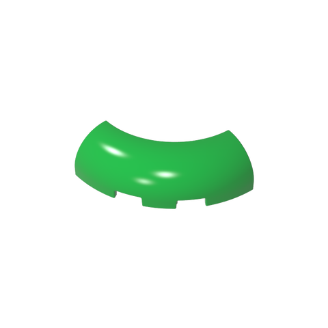 Gobricks,Brick Round Corner 3 x 3 x 1 with Bottom Cut Outs [No Studs] [1/4 Arch],65617