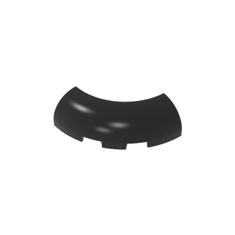 Gobricks,Brick Round Corner 3 x 3 x 1 with Bottom Cut Outs [No Studs] [1/4 Arch],65617