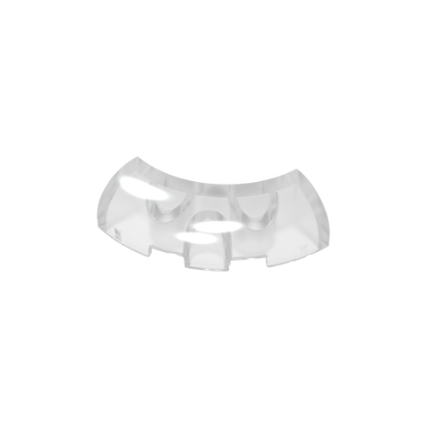 Gobricks,Brick Round Corner 3 x 3 x 1 with Bottom Cut Outs [No Studs] [1/4 Arch],65617