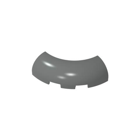 Gobricks,Brick Round Corner 3 x 3 x 1 with Bottom Cut Outs [No Studs] [1/4 Arch],65617