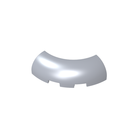 Gobricks,Brick Round Corner 3 x 3 x 1 with Bottom Cut Outs [No Studs] [1/4 Arch],65617