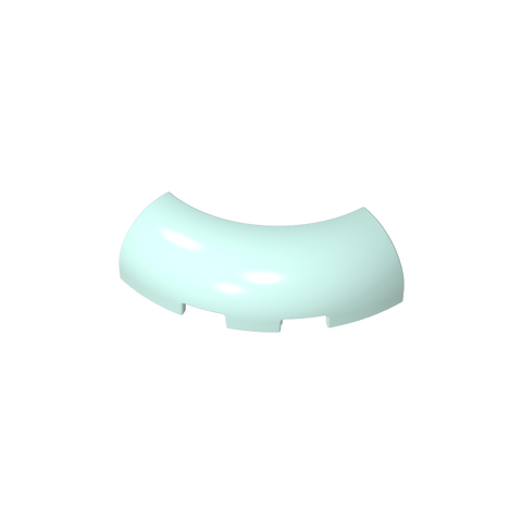 Gobricks,Brick Round Corner 3 x 3 x 1 with Bottom Cut Outs [No Studs] [1/4 Arch],65617