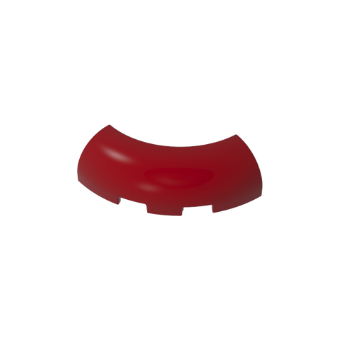 Gobricks,Brick Round Corner 3 x 3 x 1 with Bottom Cut Outs [No Studs] [1/4 Arch],65617