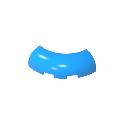 Gobricks,Brick Round Corner 3 x 3 x 1 with Bottom Cut Outs [No Studs] [1/4 Arch],65617