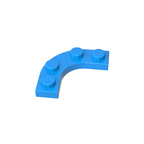 Gobricks,Plate Round Corner 3 x 3 with 2 x 2 Round Cutout,68568