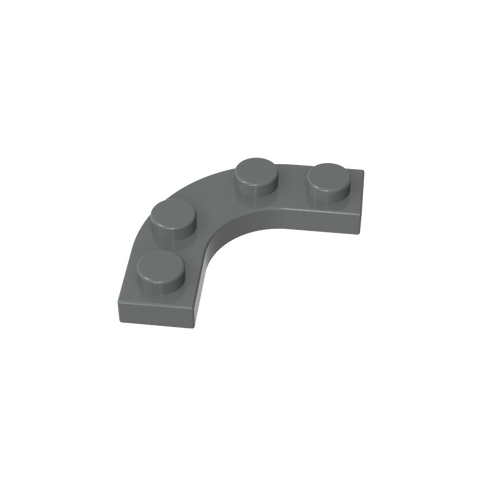 Gobricks,Plate Round Corner 3 x 3 with 2 x 2 Round Cutout,68568