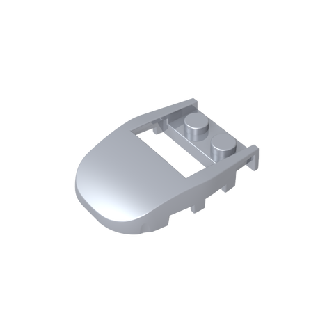 Gobricks,Wedge Curved 4 x 3 Cut Back with Cutout, Two Studs [Plain],50948