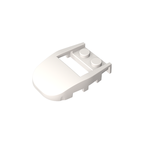 Gobricks,Wedge Curved 4 x 3 Cut Back with Cutout, Two Studs [Plain],50948