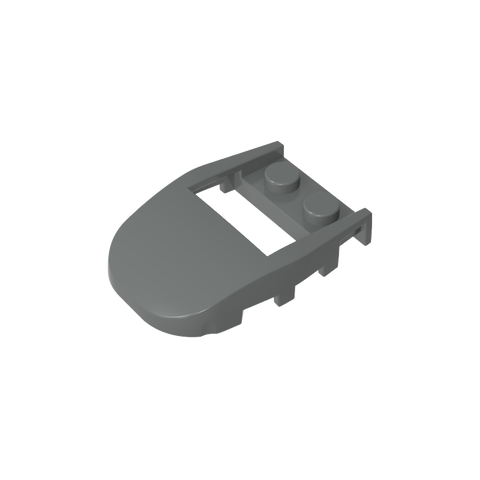 Gobricks,Wedge Curved 4 x 3 Cut Back with Cutout, Two Studs [Plain],50948