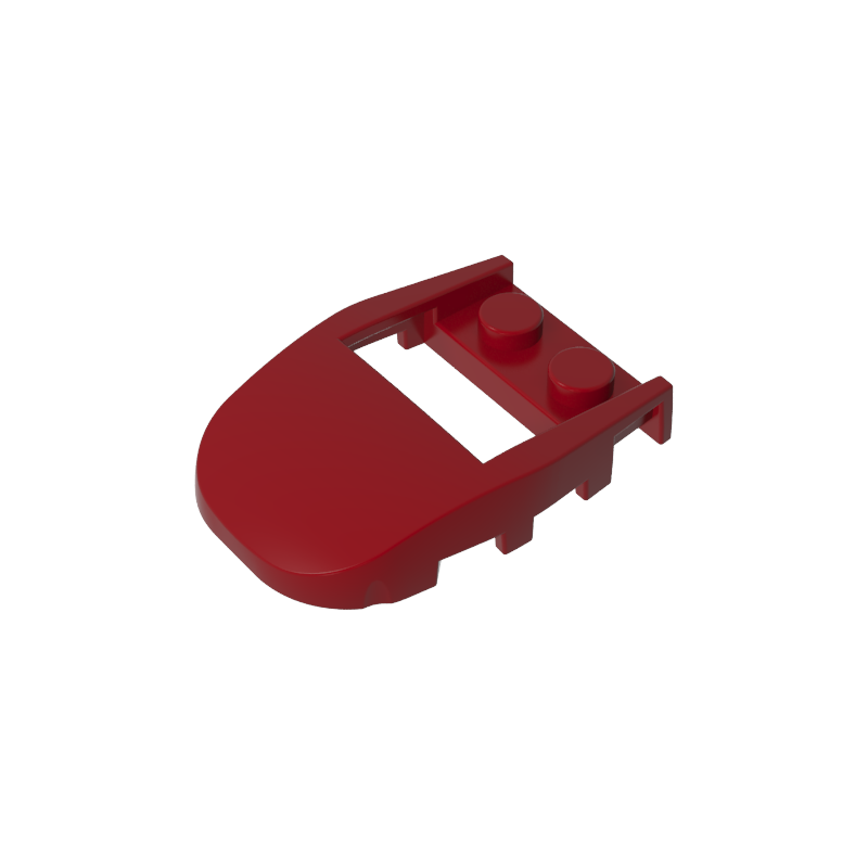 Gobricks,Wedge Curved 4 x 3 Cut Back with Cutout, Two Studs [Plain],50948