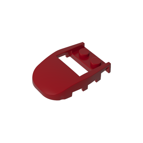Gobricks,Wedge Curved 4 x 3 Cut Back with Cutout, Two Studs [Plain],50948