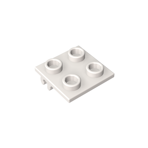 Gobricks,Wheel Holder 2 x 2 Thin with Clips, Plane Single,2415