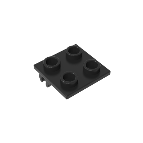 Gobricks,Wheel Holder 2 x 2 Thin with Clips, Plane Single,2415