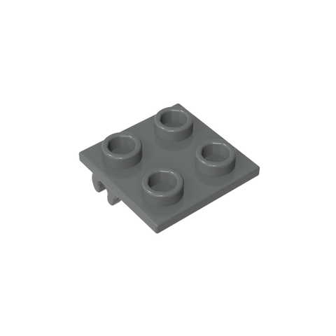 Gobricks,Wheel Holder 2 x 2 Thin with Clips, Plane Single,2415