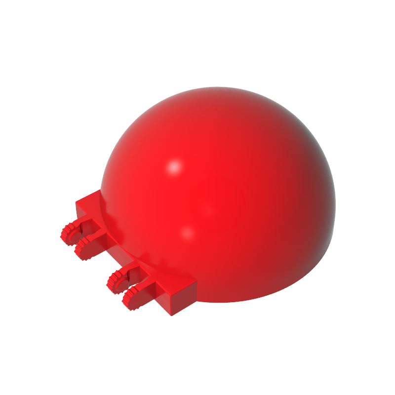 Gobricks,Windscreen 6 x 6 x 3 Canopy Half Sphere with Dual 2 Fingers,50747