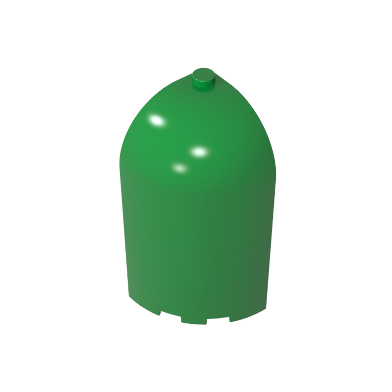 Gobricks,Panel 3 x 3 x 6 Corner Convex with Curved Top,6059
