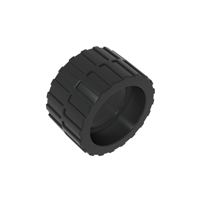 Gobricks,Tyre 24 x 14 Shallow Tread (Tread Small Hub), Band Around Center of Tread,89201