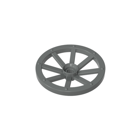 Gobricks,Wheel Wagon Large (33mm D.), Round Hole For Wheel Holder Pin,4489a