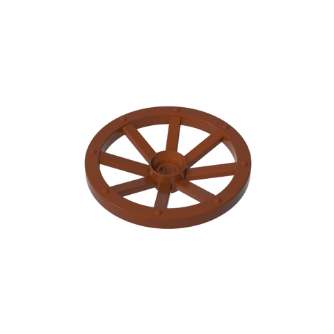 Gobricks,Wheel Wagon Large (33mm D.), Round Hole For Wheel Holder Pin,4489a