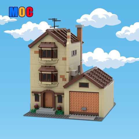 (Gobricks version) 2036PCS MOC-100451 Modular Simpsons House