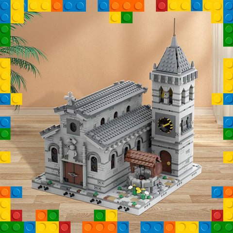 (Gobricks version)MOC-33985 Medieval Church - modular