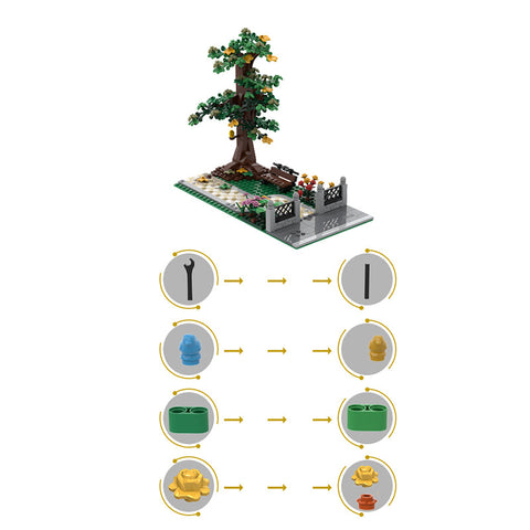 (Gobricks version) 395pcs MOC-135174 Little Park