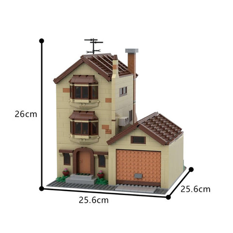 (Gobricks version) 2036PCS MOC-100451 Modular Simpsons House