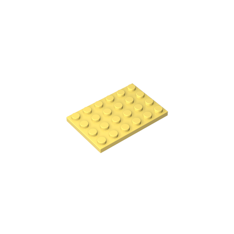 Gobricks,Plate 4 x 6,3032
