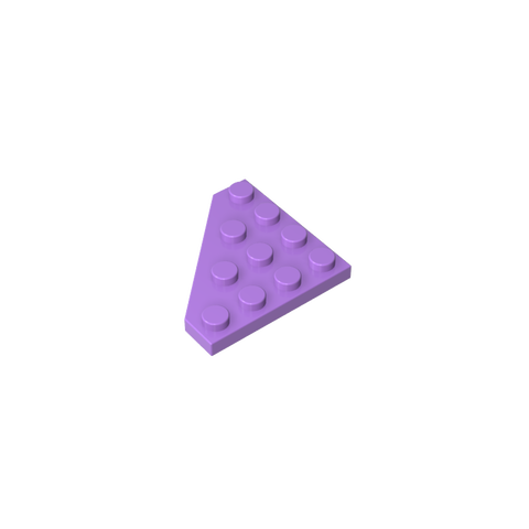 Gobricks,Wedge Plate 4 x 4 Cut Corner,30503