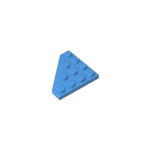 Gobricks,Wedge Plate 4 x 4 Cut Corner,30503