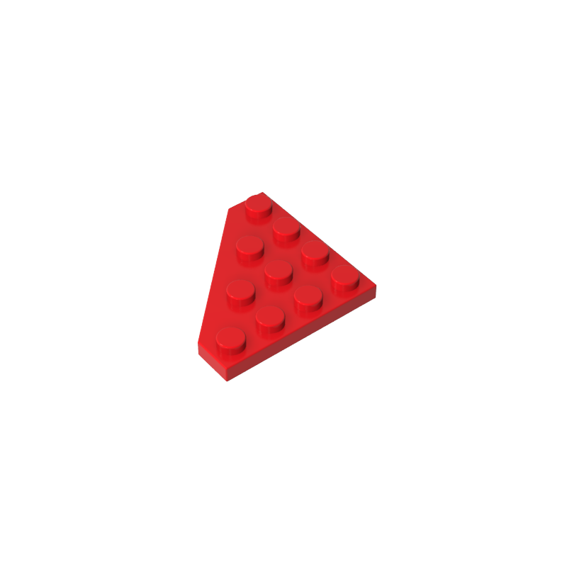 Gobricks,Wedge Plate 4 x 4 Cut Corner,30503