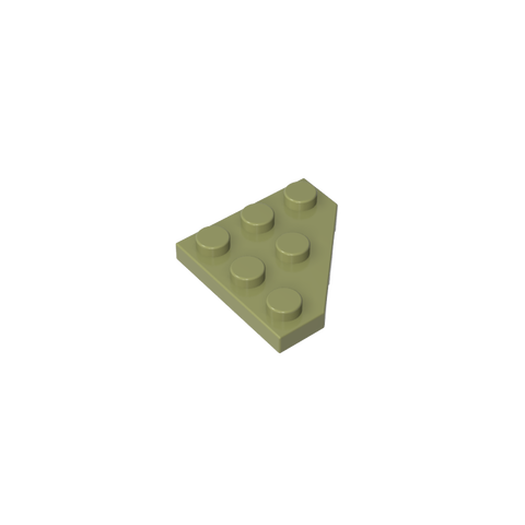 Gobricks,Wedge Plate 3 x 3 Cut Corner,2450