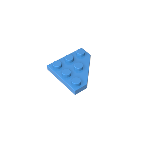 Gobricks,Wedge Plate 3 x 3 Cut Corner,2450