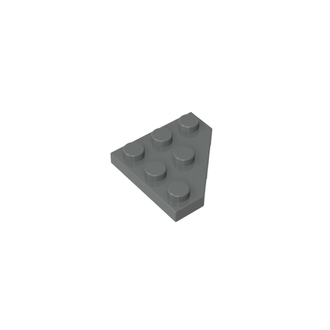 Gobricks,Wedge Plate 3 x 3 Cut Corner,2450