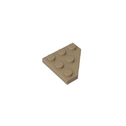 Gobricks,Wedge Plate 3 x 3 Cut Corner,2450