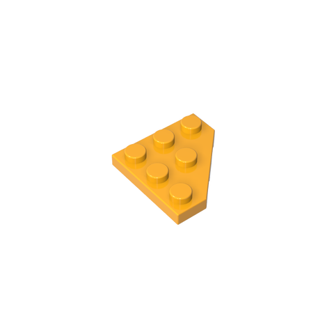 Gobricks,Wedge Plate 3 x 3 Cut Corner,2450