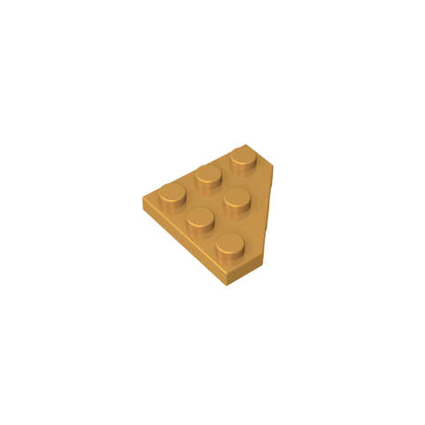 Gobricks,Wedge Plate 3 x 3 Cut Corner,2450
