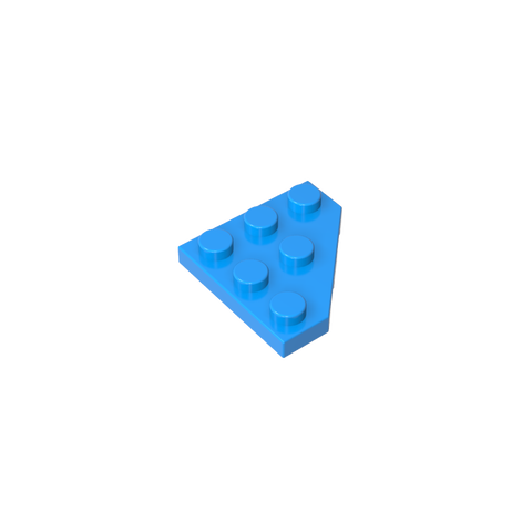 Gobricks,Wedge Plate 3 x 3 Cut Corner,2450