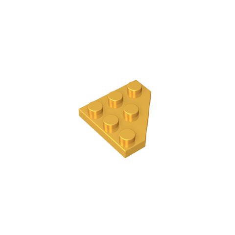 Gobricks,Wedge Plate 3 x 3 Cut Corner,2450