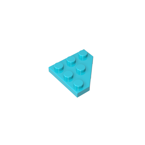 Gobricks,Wedge Plate 3 x 3 Cut Corner,2450