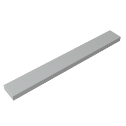 Gobricks ,Tile 1 x 8 with Groove,4162